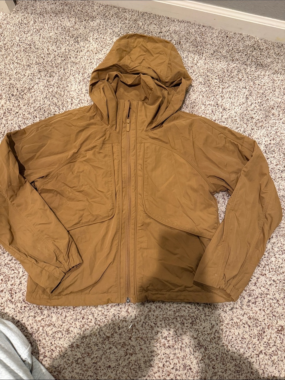 lululemon athletica always effortless Hooded Windbreaker Jacket - Caramel Brown